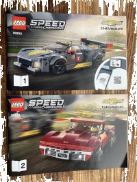 LEGO onderdeel Chevrolet Corvette C8.R Race Car and 1968 Chevrolet Corvette 76903-1