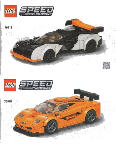 LEGO onderdeel McLaren Solus GT & McLaren F1 LM (76918-1)