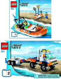 LEGO part Coast Guard Truck with Speed Boat 7726-1