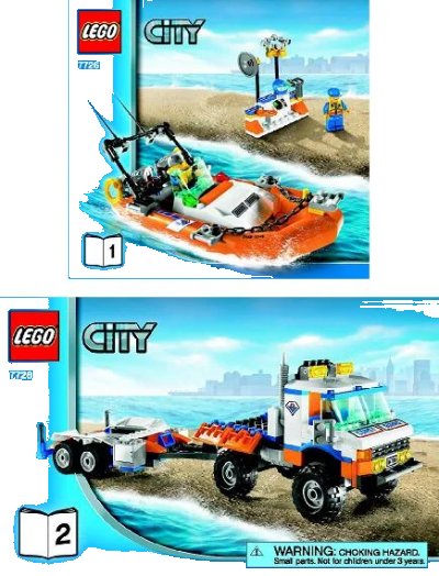 LEGO onderdeel Coast Guard Truck with Speed Boat (7726-1)