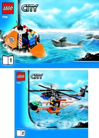 LEGO onderdeel Coast Guard Helicopter & Life Raft (7738-1)