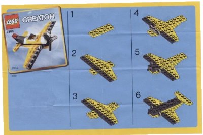 LEGO onderdeel Yellow Airplane polybag (7808-1)