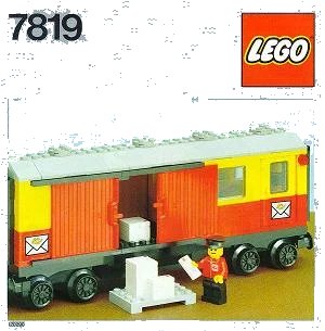 LEGO onderdeel Postal Container Wagon Covered (7819-1)