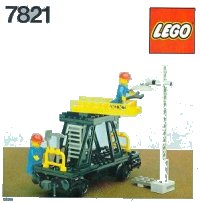 LEGO onderdeel Overhead Gantry and Lighting Maintenance Wagon (Service Waggon) 7821-1
