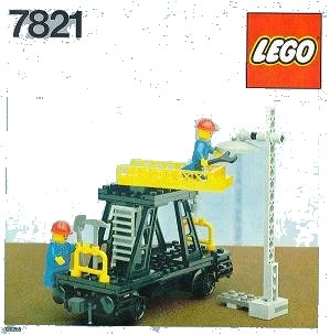 LEGO onderdeel Overhead Gantry and Lighting Maintenance Wagon (Service Waggon) (7821-1)