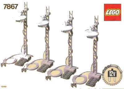 LEGO onderdeel 12V Train Light Posts (7867-1)