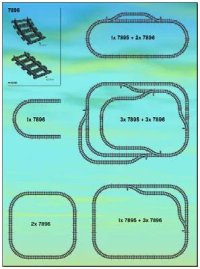 LEGO onderdeel Straight & Curved Rails 7896-1