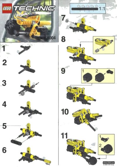 LEGO onderdeel Dirt Bike (8004-1)