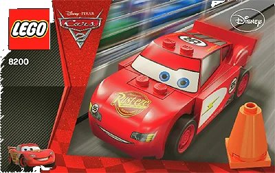 LEGO onderdeel Radiator Springs Lightning McQueen (8200-1)