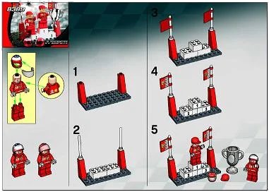LEGO onderdeel M. Schumacher & R. Barrichello (8389-1)