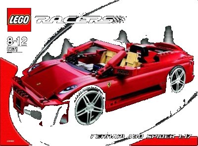 LEGO onderdeel Ferrari 430 Spider 1:17 (8671-1)