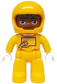 LEGO onderdeel Duplo Figure Lego Ville, Astronaut Male, Bright Light Orange Spacesuit and Helmet (6472609) 47394pb353
