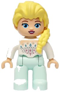 LEGO part Duplo Figure Lego Ville, Disney Princess, Elsa, Light Aqua Legs (6482733) 47394pb356