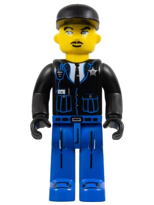 LEGO onderdeel Police - Blue Legs, Black Jacket, Black Cap (4j017)