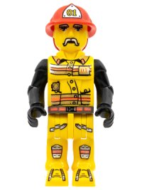 LEGO part Fireman in Hat #01 js001