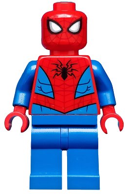 LEGO onderdeel Spider-Man - Dark Red Web Pattern, Blue Legs (sh0546)