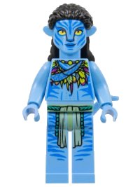 LEGO part Neytiri - Lime and Magenta Feather Necklace, Closed Mouth Smile avt004