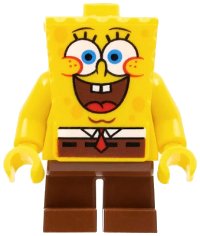 LEGO part SpongeBob - Large Grin and Black Eyebrows bob028