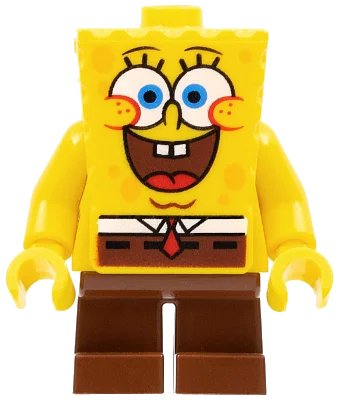 LEGO onderdeel SpongeBob - Large Grin and Black Eyebrows (bob028)