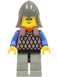 LEGO onderdeel Scale Mail - Red with Blue Arms, Light Gray Legs with Black Hips, Dark Gray Neck-Protector cas160