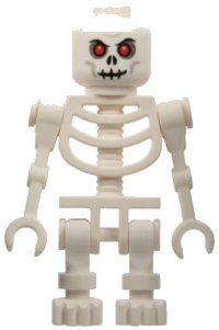 LEGO part Fantasy Era - Skeleton Warrior 2, White cas328