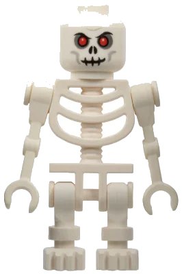 LEGO onderdeel Fantasy Era - Skeleton Warrior 2, White (cas328)