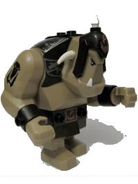 LEGO part Fantasy Era - Troll, Dark Tan with Black Armor cas423