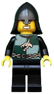 LEGO onderdeel Kingdoms - Dragon Knight Quarters, Helmet with Neck Protector, Bared Teeth (cas439)
