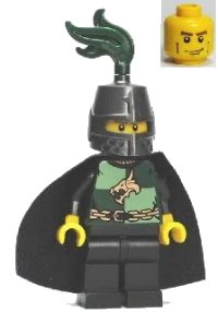 LEGO part Kingdoms - Dragon Knight Quarters, Helmet Closed, Cape, Vertical Cheek Lines cas464