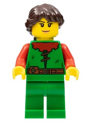 LEGO onderdeel Forestwoman - Red, Ponytail (cas558)