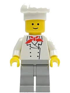 LEGO onderdeel Chef - Light Gray Legs, Standard Grin (chef004)