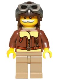 LEGO part Pilot, Series 3 (Minifigure Only without Stand and Accessories) col036