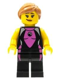 LEGO part Surfer Girl, Series 4 (Minifigure Only without Stand and Accessories) col053