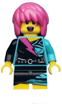 LEGO part Rocker Girl, Series 7 (Minifigure Only without Stand and Accessories) col111