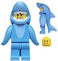 LEGO part Shark Suit Guy, Series 15 (Minifigure Only without Stand and Accessories) col240