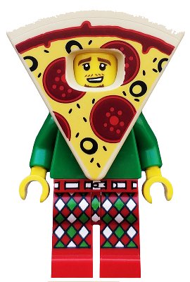 LEGO onderdeel Pizza Costume Guy, Series 19 (Minifigure Only without Stand and Accessories) (col351)