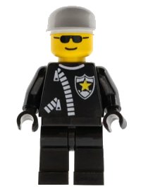 LEGO part Police - Zipper with Sheriff Star, White Cap cop006