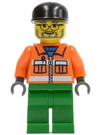 LEGO part Sanitary Engineer 2 - Green Legs, Glasses and Beard cty0049