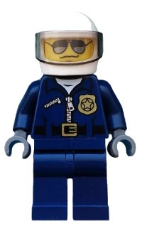 LEGO part Police - City Helicopter Pilot, Sunglasses cty0487