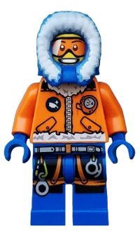 LEGO part Arctic Explorer, Male with Orange Goggles cty0492