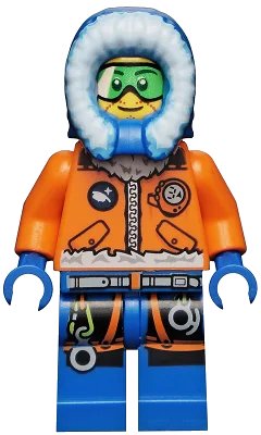 LEGO onderdeel Arctic Explorer, Male with Green Goggles (cty0493)