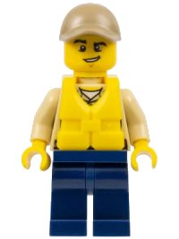 LEGO part Swamp Police - Officer, Shirt, Dark Tan Cap, Life Jacket cty0519