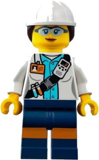 LEGO part Miner - Female Scientist cty0848