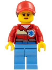 LEGO part Medic, Female, Peach Lips, Closed Mouth cty0896
