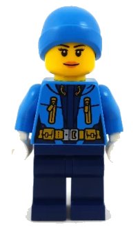 LEGO onderdeel Arctic Explorer - Female, Dark Blue Legs, Dark Azure Beanie cty0931