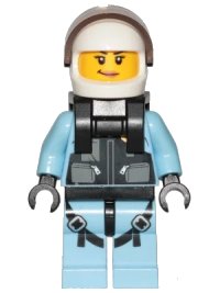 LEGO part Sky Police - Jet Pilot, Female with Neck Bracket (for Jet Pack) cty1003