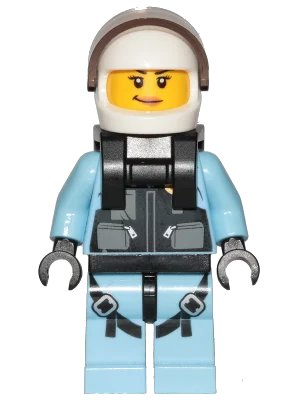 LEGO onderdeel Sky Police - Jet Pilot, Female with Neck Bracket (for Jet Pack) (cty1003)