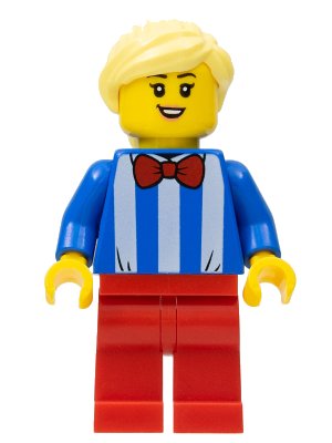 LEGO onderdeel Ice Cream Vendor - Female, Red Legs, Bright Light Yellow Hair (cty1139)