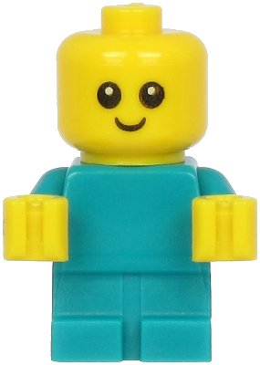 LEGO onderdeel Baby - Dark Turquoise Body with Yellow Hands (cty1186)
