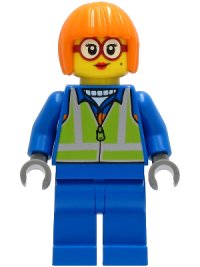 LEGO part Shirley Keeper - Blue Jacket, Safety Vest cty1244